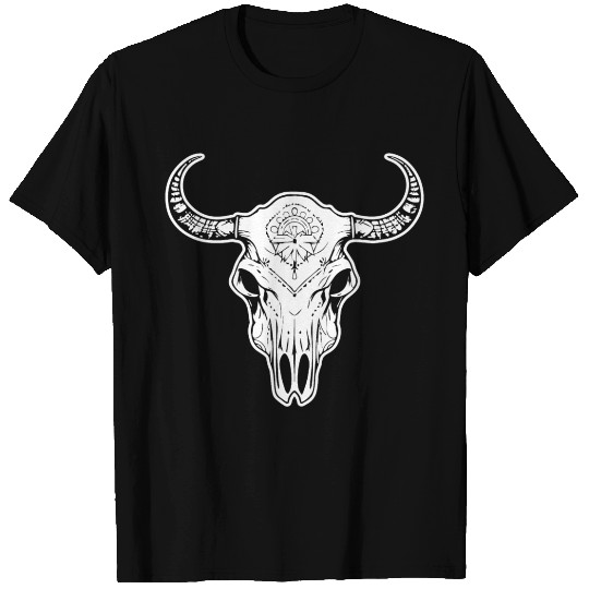 Cow Skull Boho T Shirts