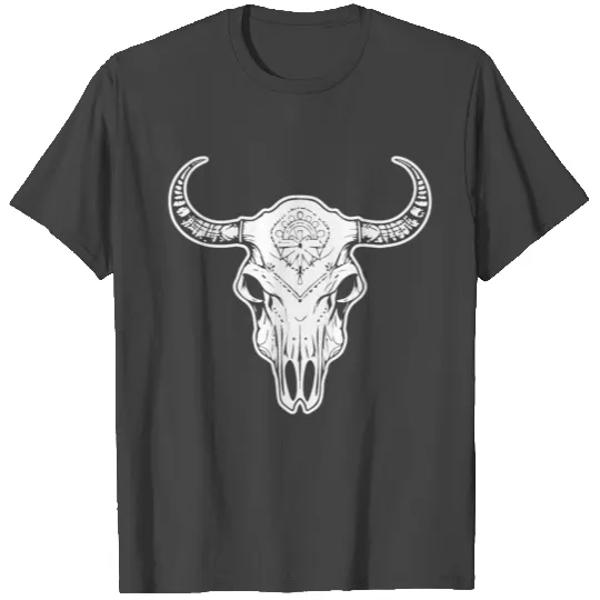 Cow Skull Boho T Shirts