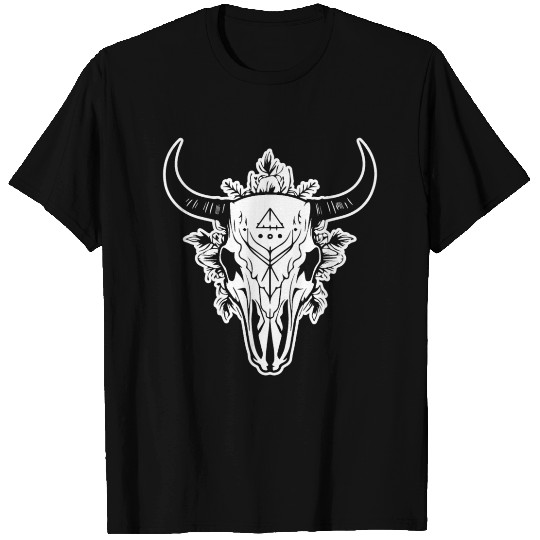 Cow Skull Boho T Shirts
