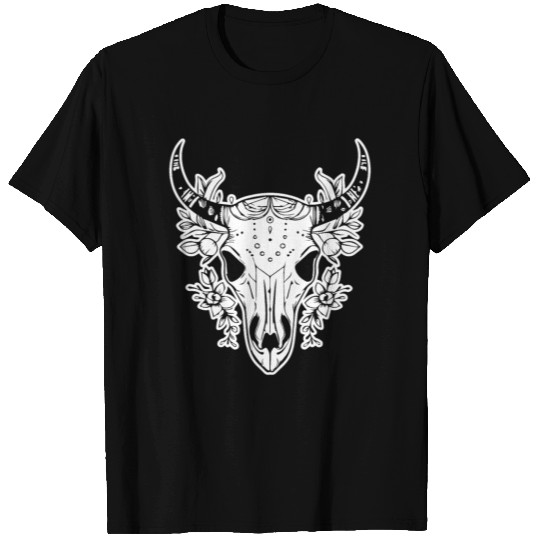 Cow Skull Boho T Shirts