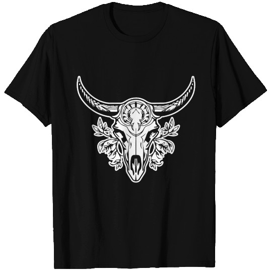 Cow Skull Boho T Shirts