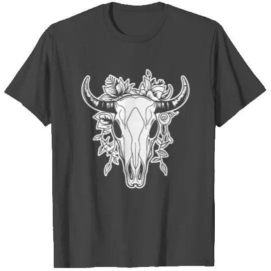 Cow Skull Boho T Shirts