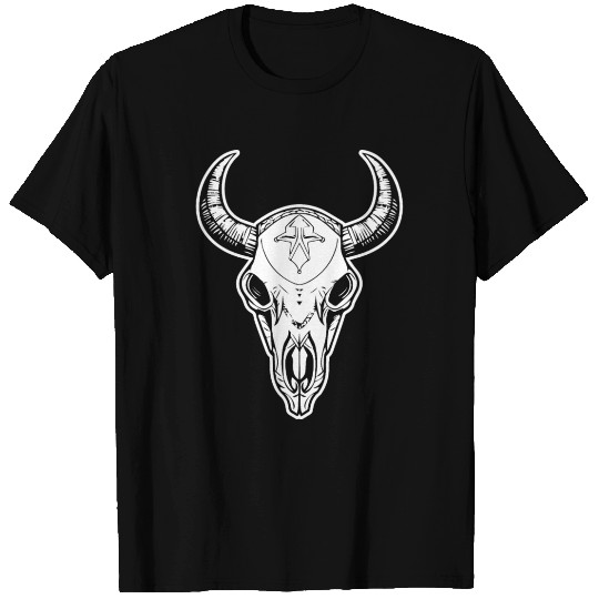 Cow Skull Boho T Shirts