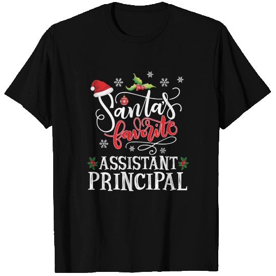 Santa'S Favorite Assistant Principal Party T Shirts