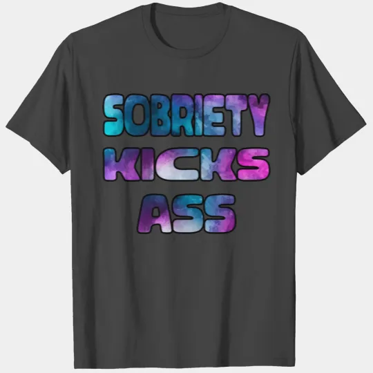 Sobriety Kicks Ass watercolor T Shirts