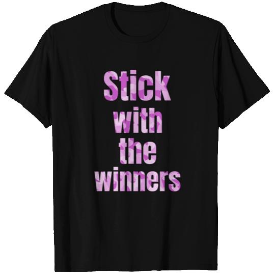 Stick with the Winners purple camo T Shirts