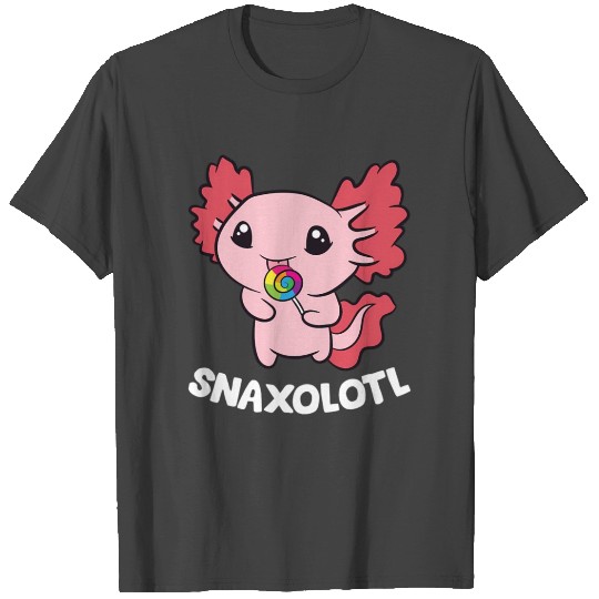Axolotl Sweets Lollipop Snaxolotl Kawaii Axolotl T Shirts