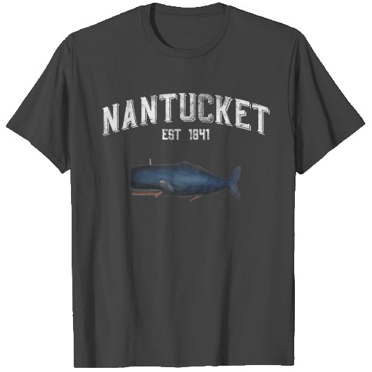Nantucket Massachusetts Style Whale T Shirts