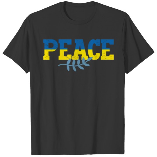 Blue Yellow Peace Olive Branch T Shirts
