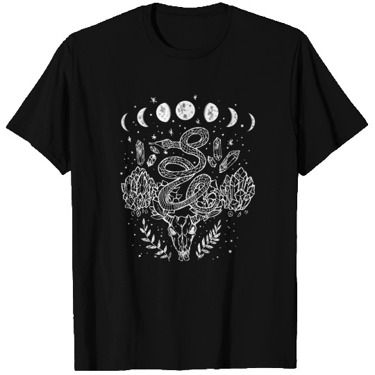 Snakes Moon Phases Crystals Goth Witchy Punk T Shirts