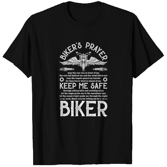 Biker'S Prayer Motorcycle Biker Biking T Shirts