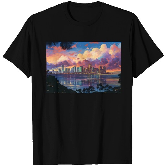 Anime Honolulu A Vibrant Anime Inspired Skyline T Shirts