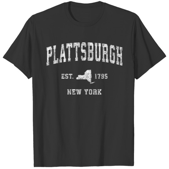 Plattsburgh New York Ny Athletic Sports T Shirts