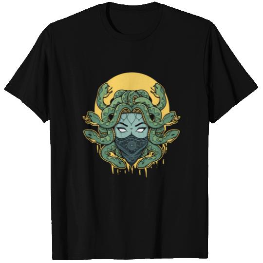 Medusa Abstract Snakes Greek Mythology Gangster T Shirts
