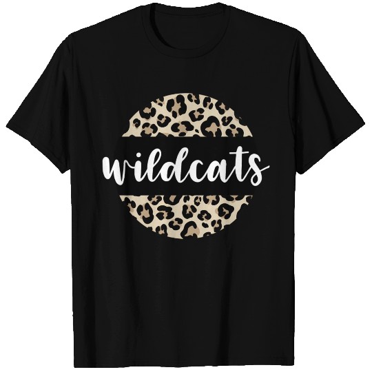Leopard Print Wildcats Team Mascot School rit T Shirts
