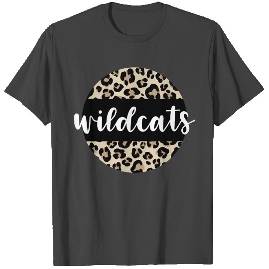 Leopard Print Wildcats Team Mascot School rit T Shirts