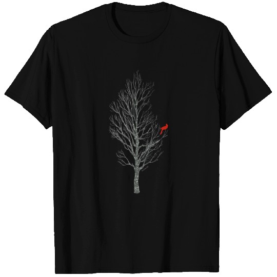 Winter Tree W Cardinal Bird T Shirts
