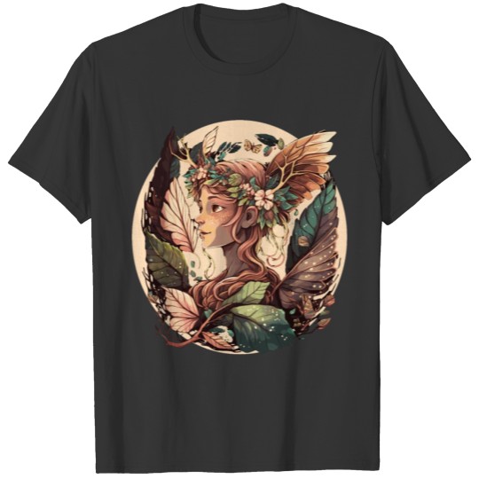 Cottagecore Forest Fairy Elf Floral Anime Aestheti T Shirts