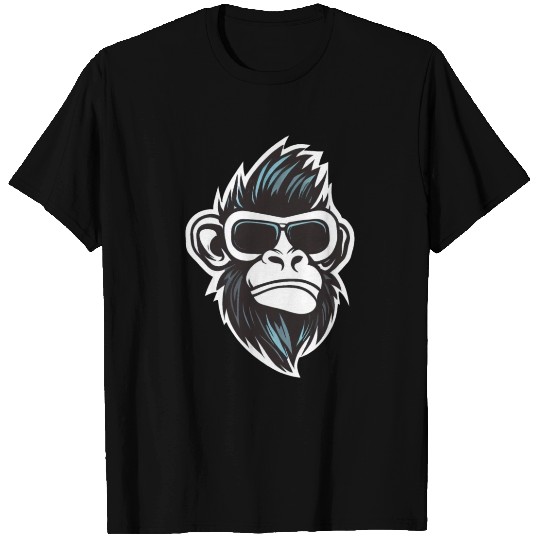 Cool Monkey - Rock and Roll with Sunglasses T Shirts