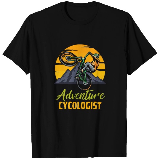 Adventure Cycologist Retro Sunset Cycling T Shirts