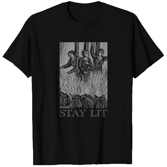 Stay Lit Occult Satan Witch Unholy Baphomet Tarot T Shirts