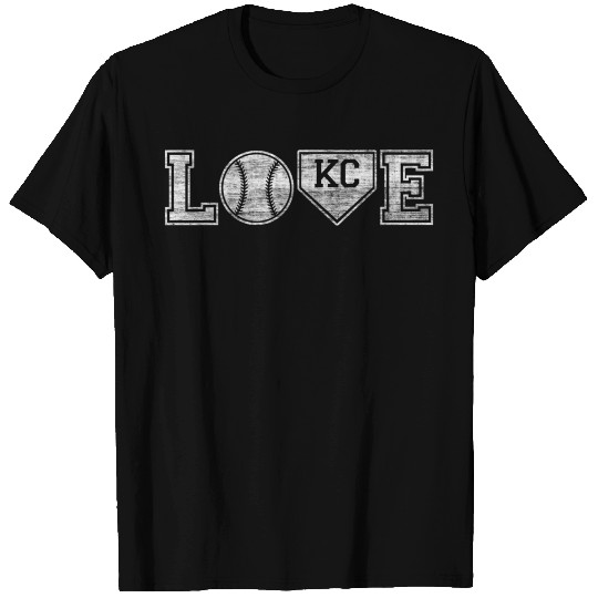 Baseball Kansas City Love Blue Color Royal T Shirts