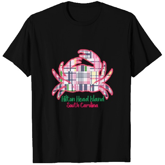 Hilton Head Island Preppy Plaid Crab T Shirts