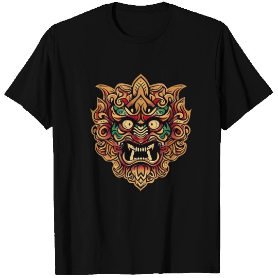 Lion Masks with Batik Patterns T Shirts