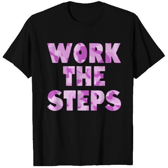 Work the Steps purple camo T Shirts