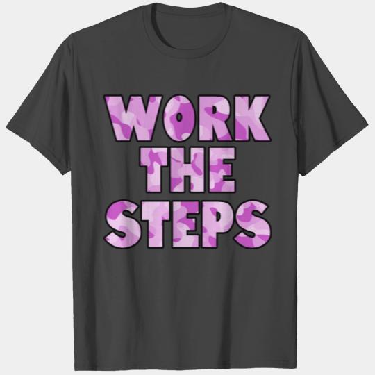 Work the Steps purple camo T Shirts