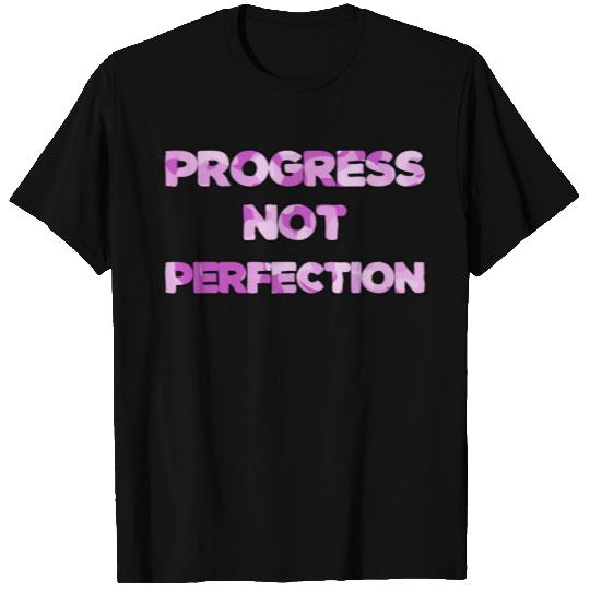 Progress Not Perfection purple camo T Shirts