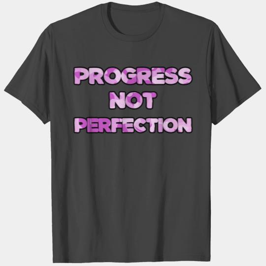 Progress Not Perfection purple camo T Shirts