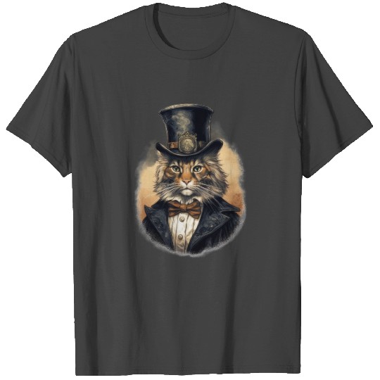 Cat in 1800 years style Dressed Nobel Baroque T Shirts