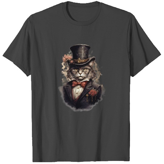 Cat in 1800 years style Dressed Nobel Baroque T Shirts