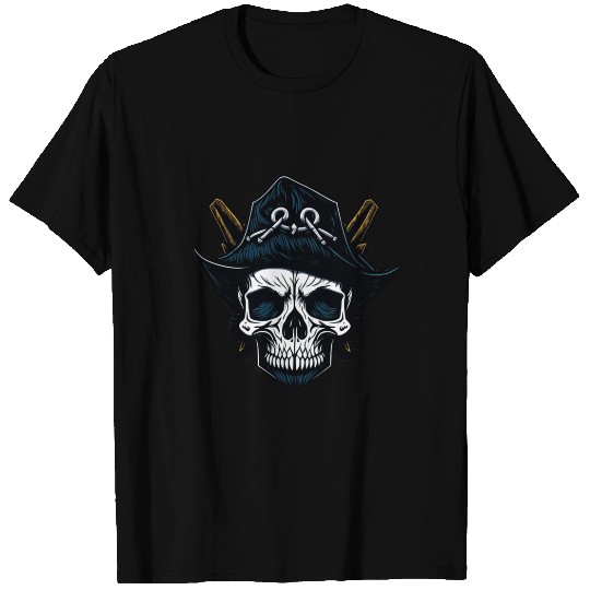 Pirate Jolly Roger distressed T Shirts