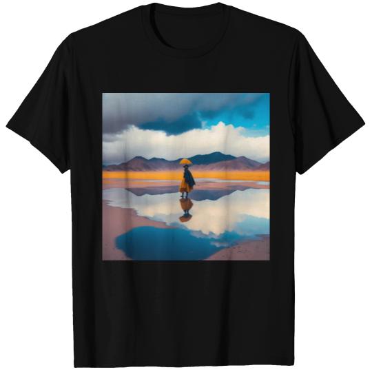 watercolor with surreal Mongolia landscapes. T Shirts