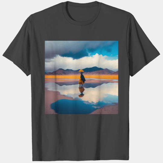 watercolor with surreal Mongolia landscapes. T Shirts