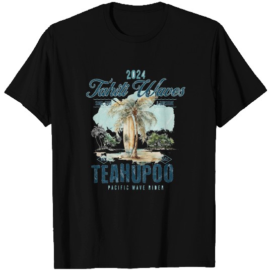Teahupoo Pacific wave rider T Shirts