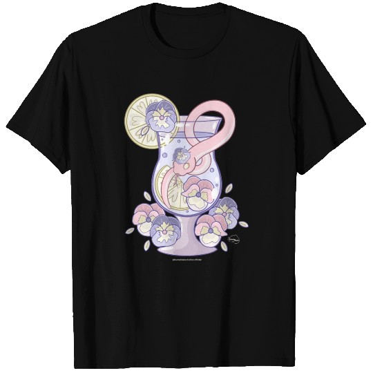 Kawaii Snake Wildflower Drink T Shirts
