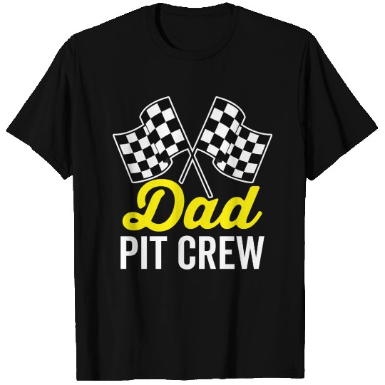 Dad Pit Crew For Racing Party Costume T Shirts