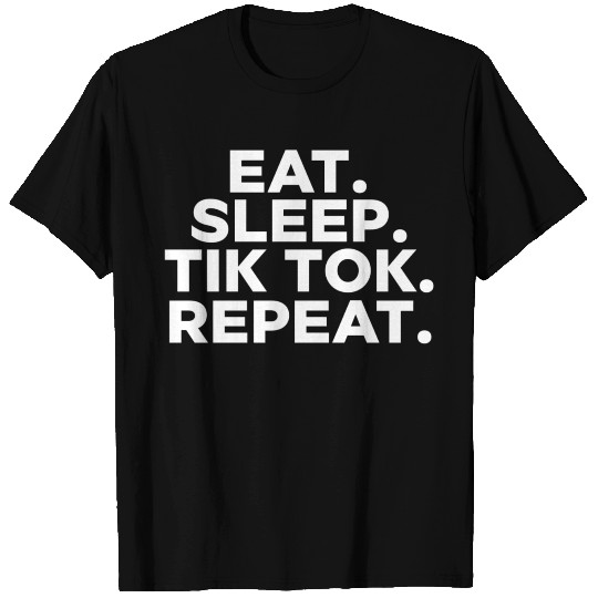 Eat Sleep tiktok Repeat retro vintage colors T Shirts