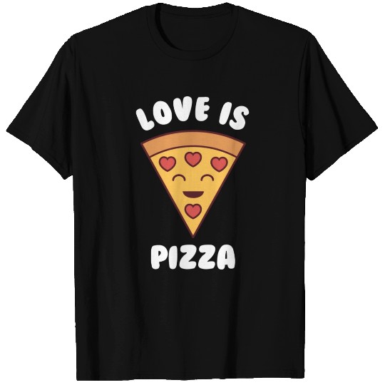 Love is Pizza Toddler Valentines Day Kawaii Pizza T Shirts