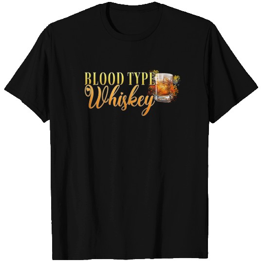 Blood Type Whiskey Cocktail Bartender T Shirts