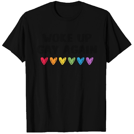 Woke Up Gay Again LGBTQ Gay Pride Month T Shirts