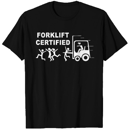 Funny Forklift Operator Forklift Certified Retro T Shirts