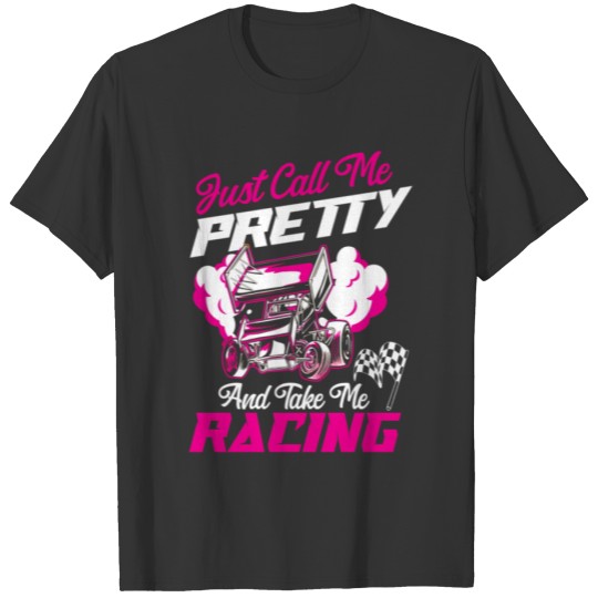 Dirt Track Racing Race Sprint Car Girlfriend T Shirts