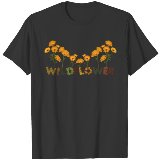 Wildflower Golden yellow sunflower T Shirts