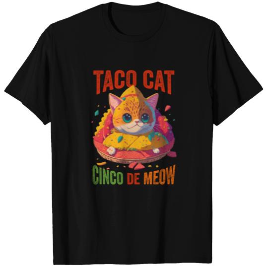 Cinco de Meow taco cat, Mexican Cinco De Mayo Cat T Shirts
