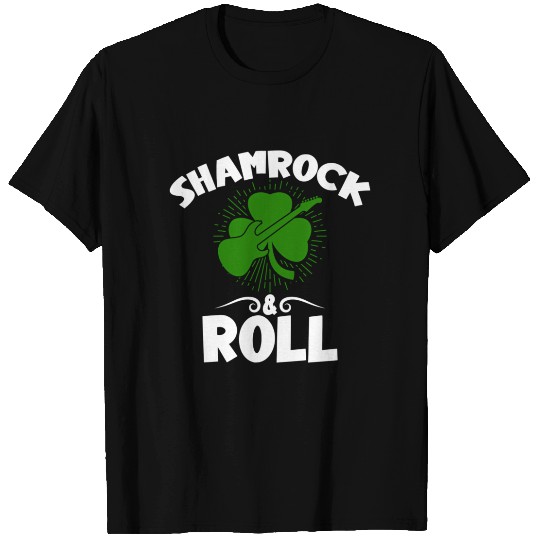 Shamrock Rock And Roll Guitar St Patrick'S Day T Shirts