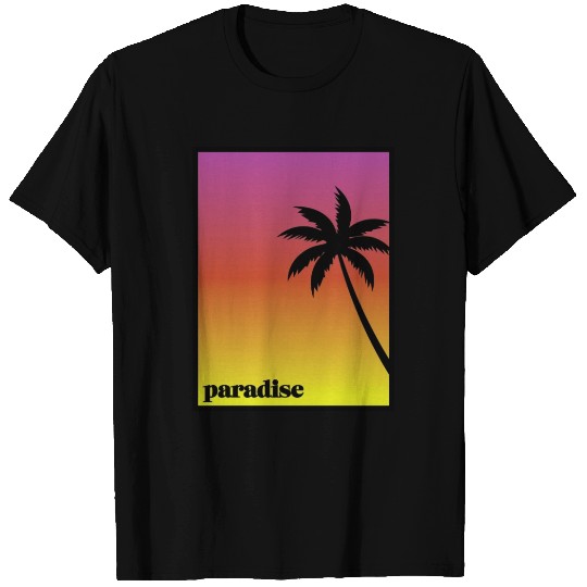 Paradise Sunset Design T Shirts
